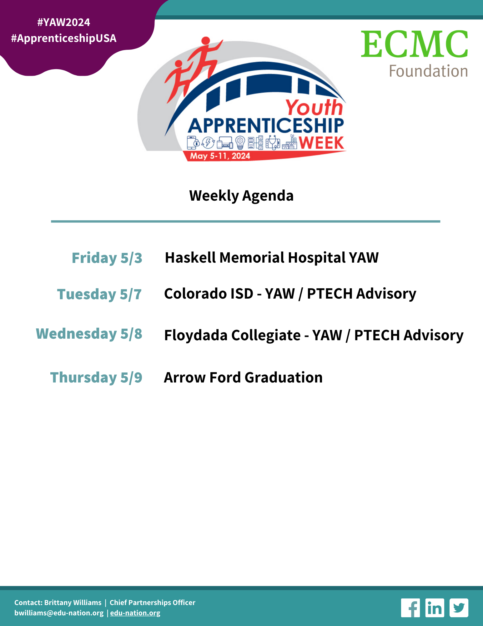 YAW 2024 Week Agenda (1) YAW 2024 Week Agenda