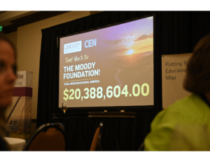 The amount awarded through the moodyfoundation 